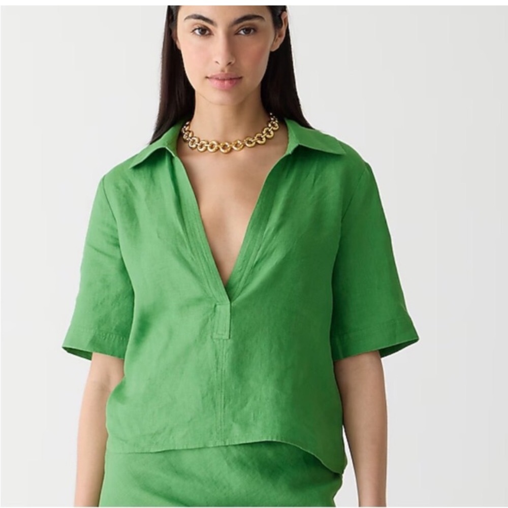 J Crew linen bungalow popover